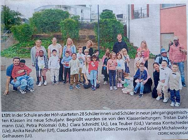 Pressefoto von der Einschulungsfeier