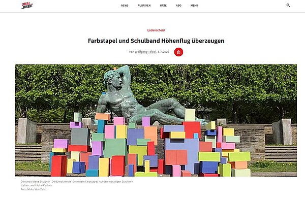 Screenshot vom Bericht in der Zeitung Lokaldirekt