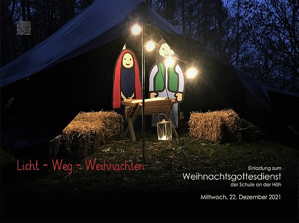 Einladungskarte für den Weihnachtsgottesdienst