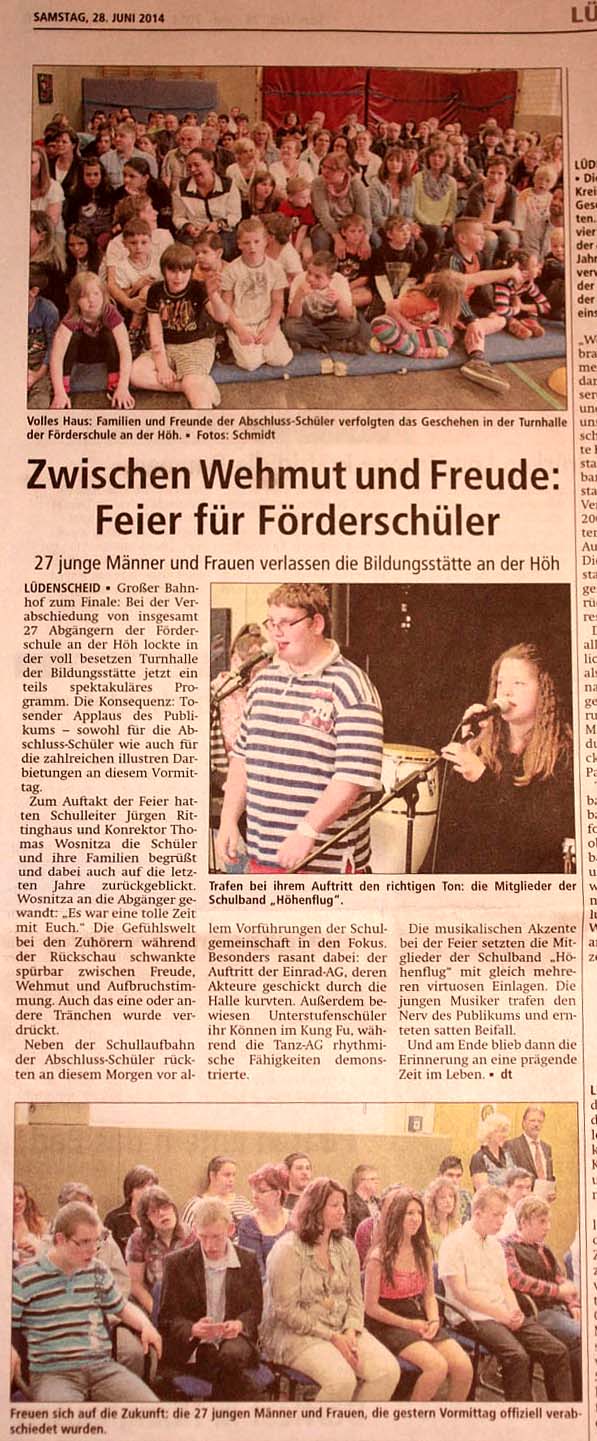 Lüdenscheider Nachrichten vom 28.06.2014